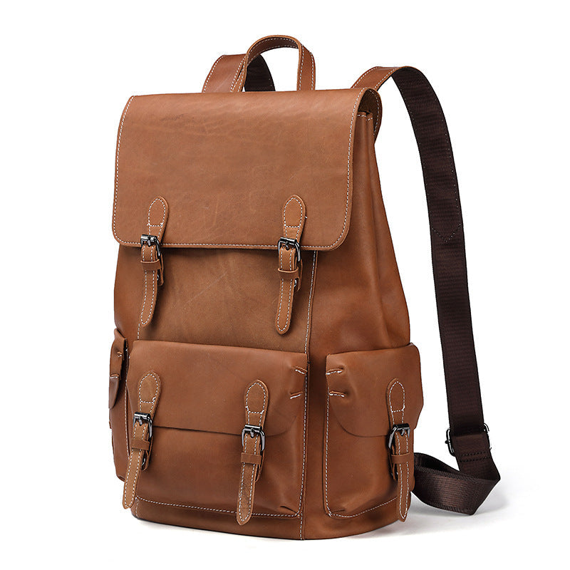 Crazy Horse Genuine Leather Backpack