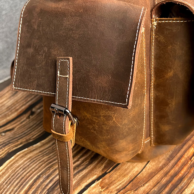 Crazy Horse Leather Backpack