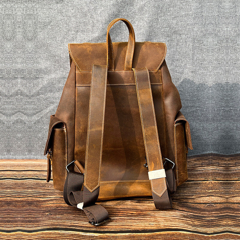 Crazy Horse Leather Backpack