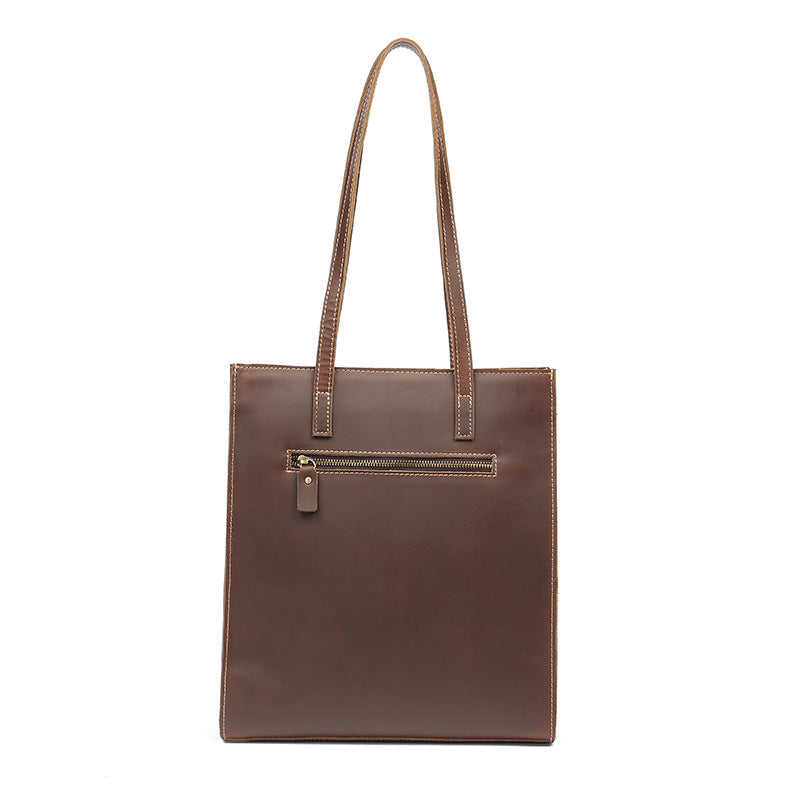 Genuine Leather Work Tote Bag