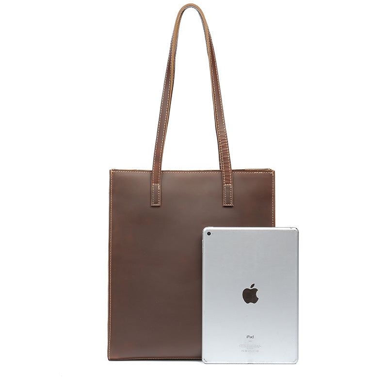 Genuine Leather Work Tote Bag