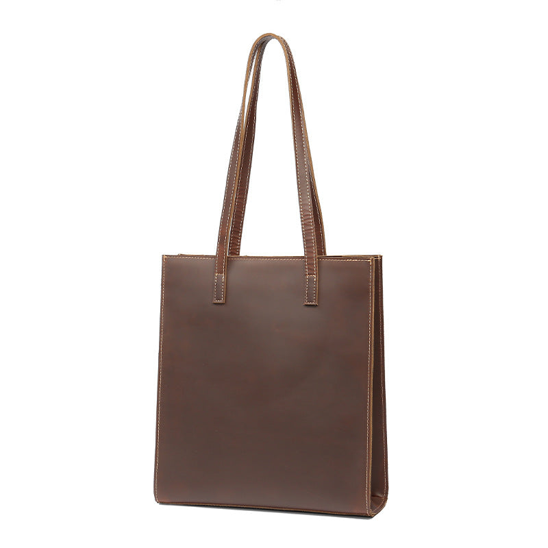 Genuine Leather Work Tote Bag