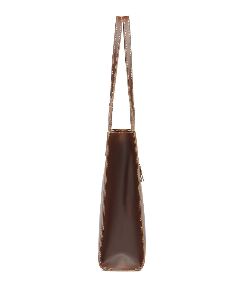 Genuine Leather Work Tote Bag