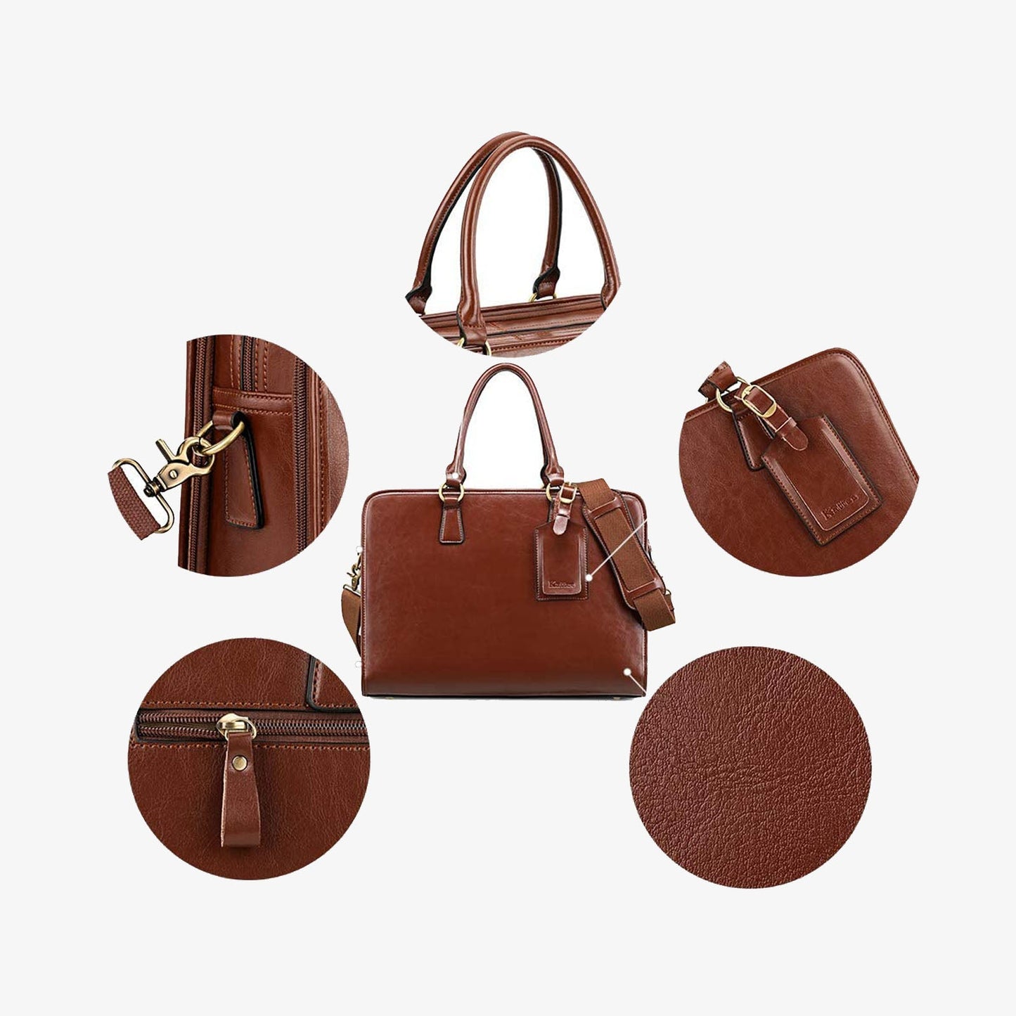 Genuine Leather Briefcase for Women