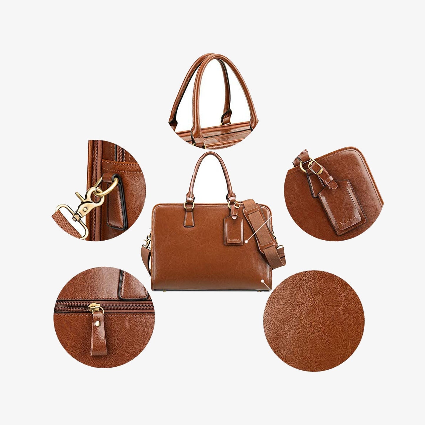 Genuine Leather Briefcase for Women