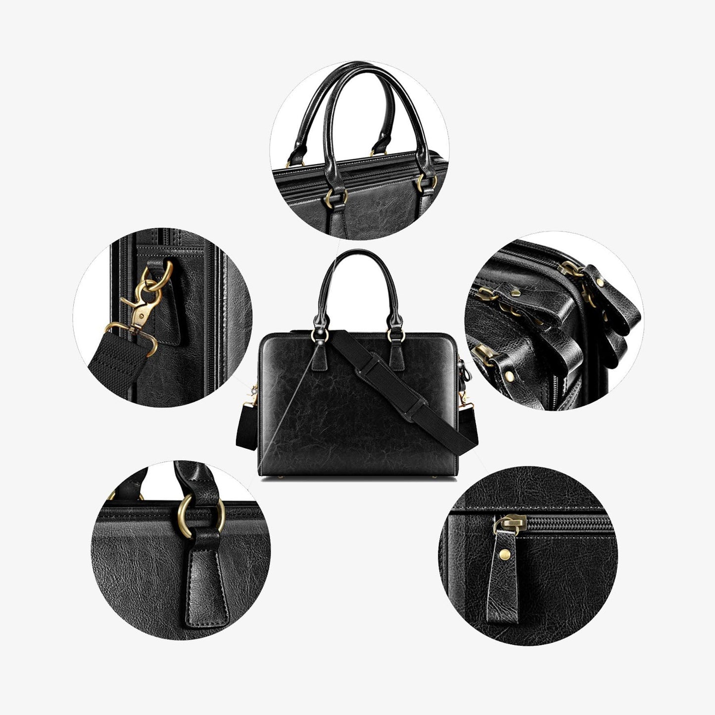 Genuine Leather Briefcase for Women
