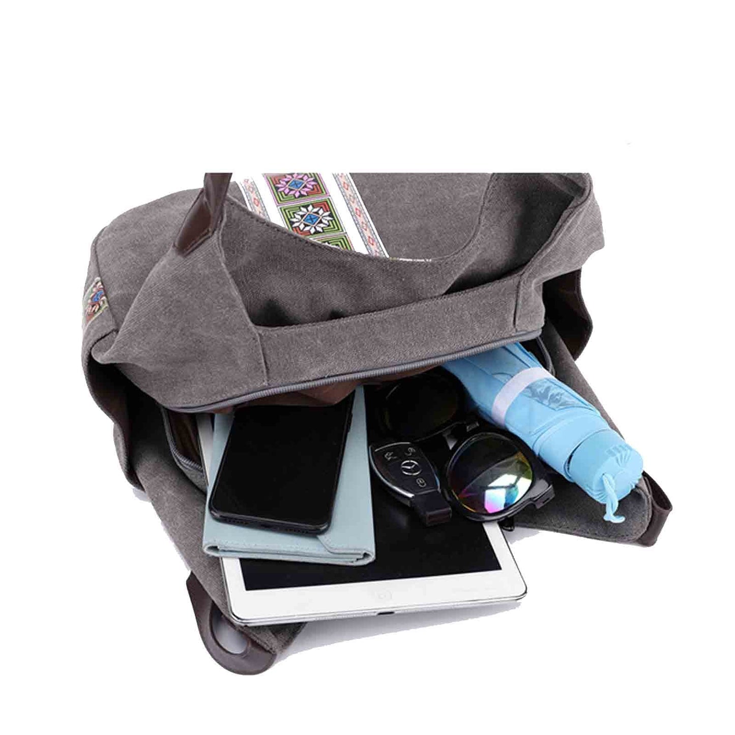 Elle Large Canvas Shoulder Bag