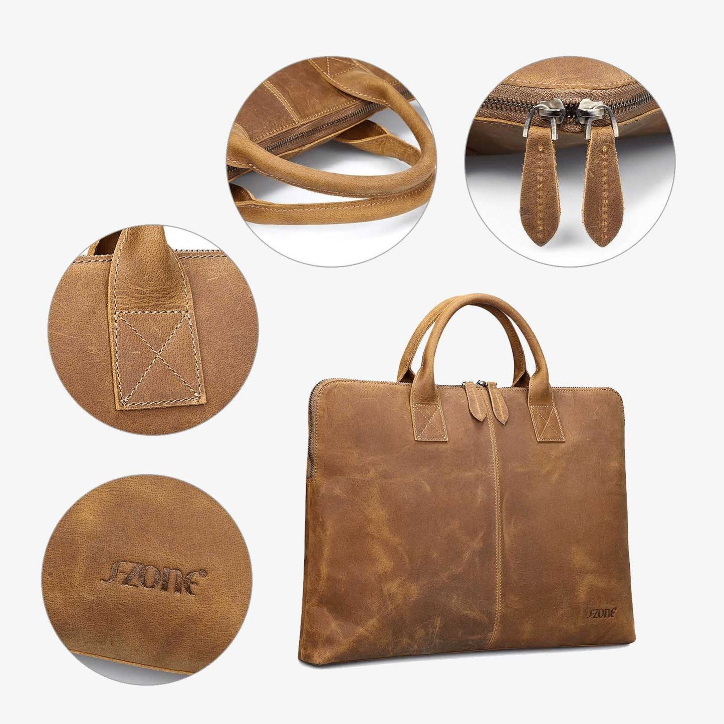 Genuine Leather Laptop Briefcase