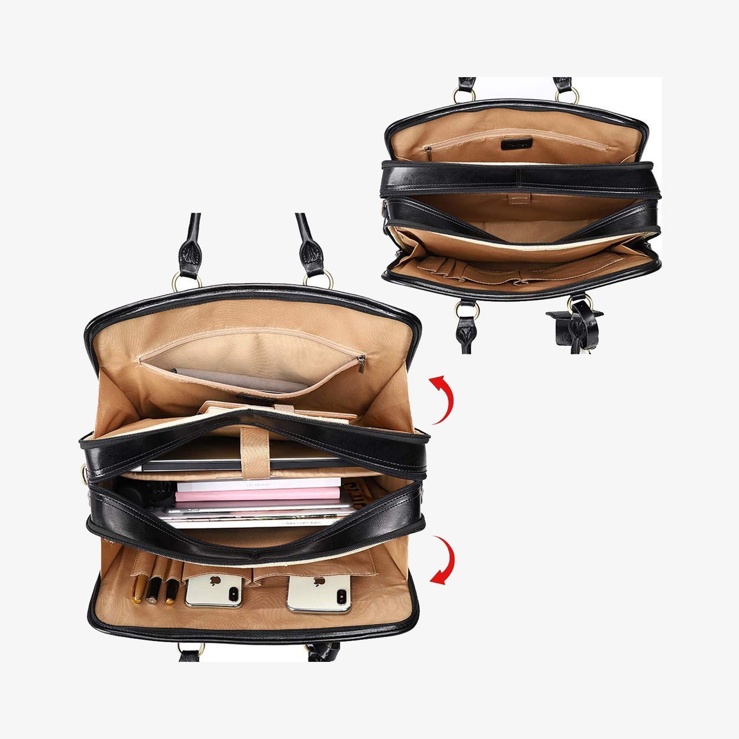 Genuine Leather Briefcase for Women