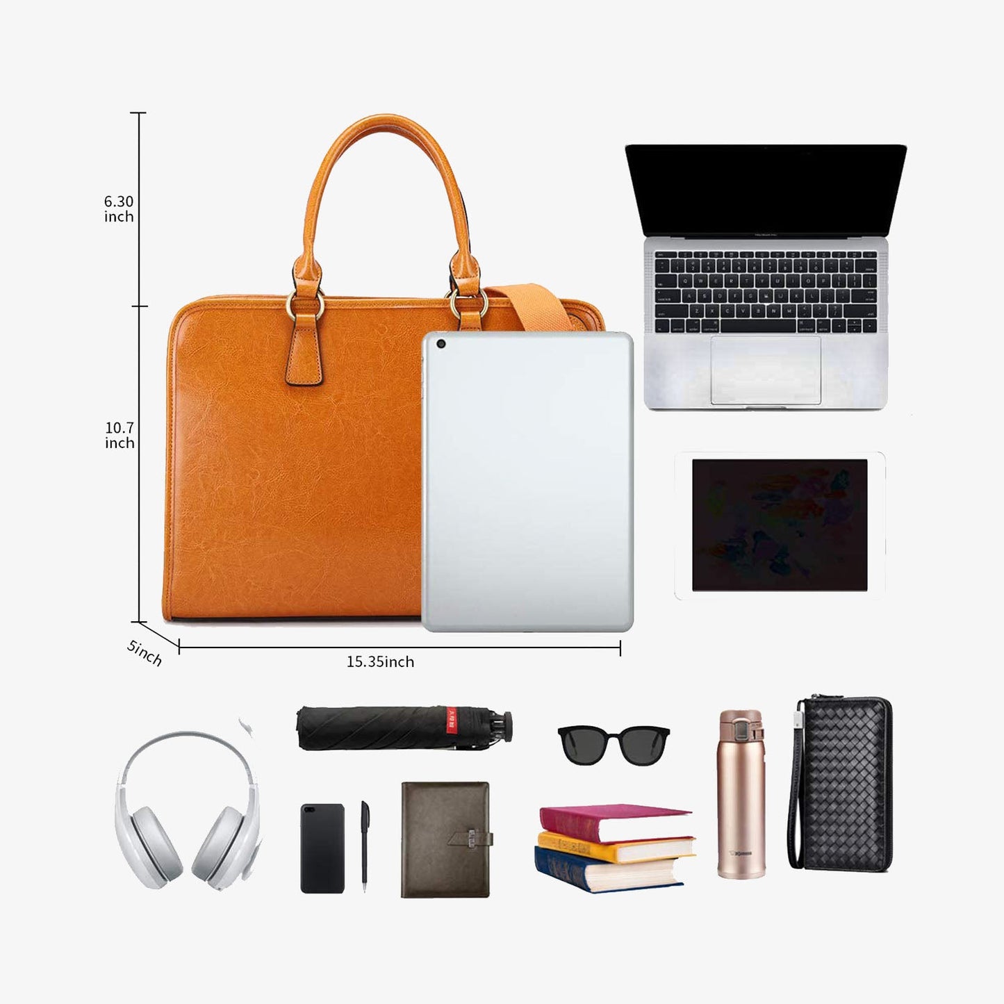 Genuine Leather Briefcase for Women