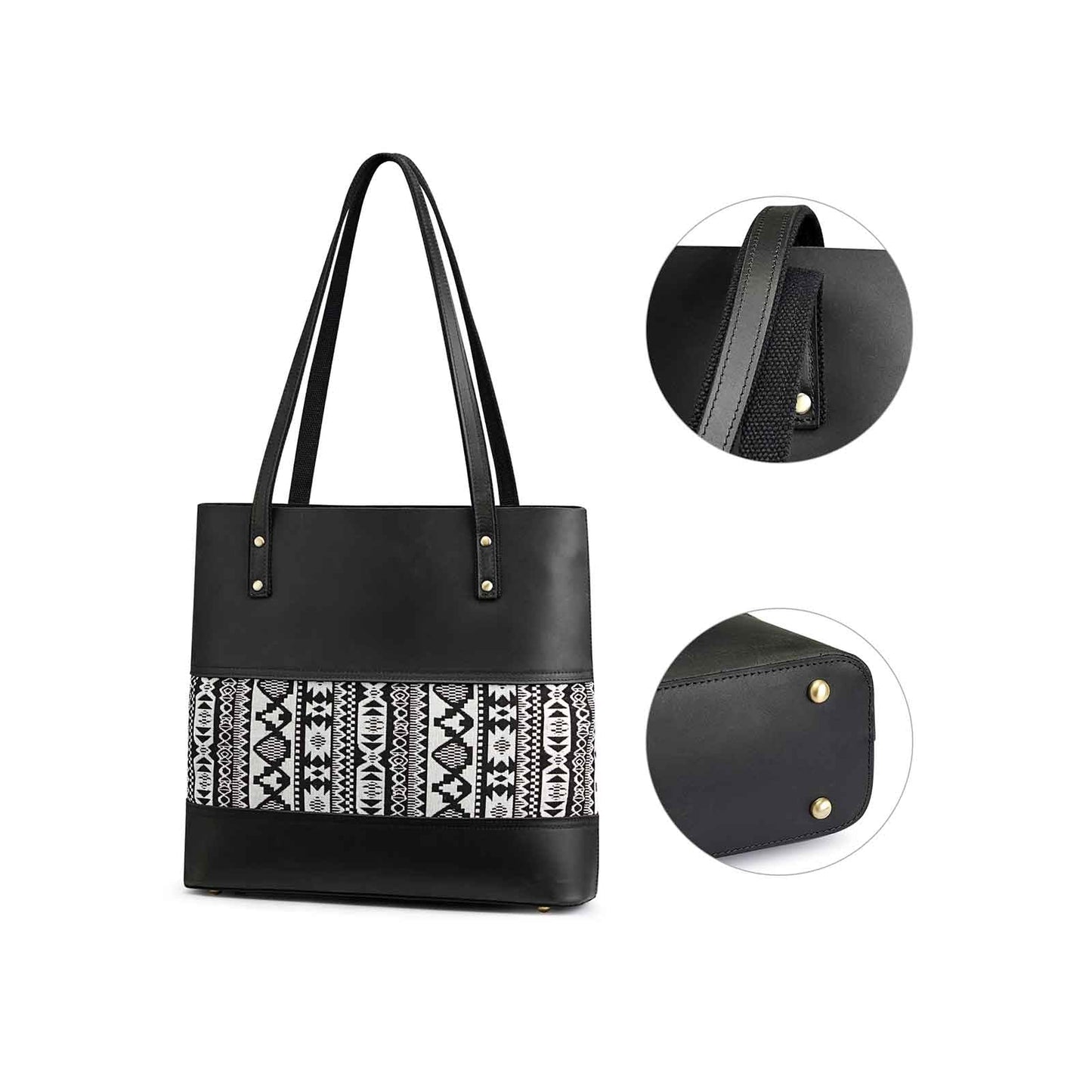 Genuine Leather Work Tote