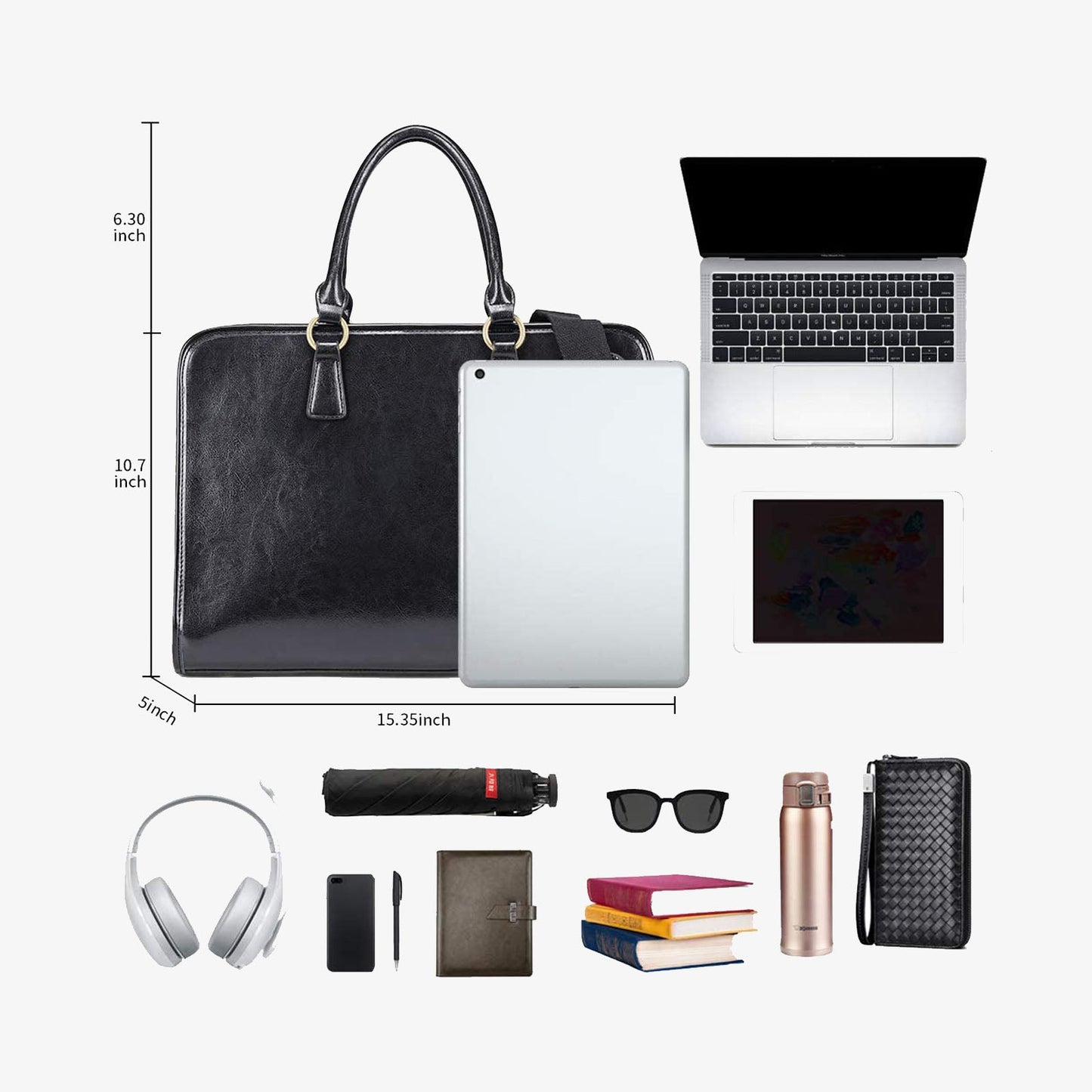 Genuine Leather Briefcase for Women