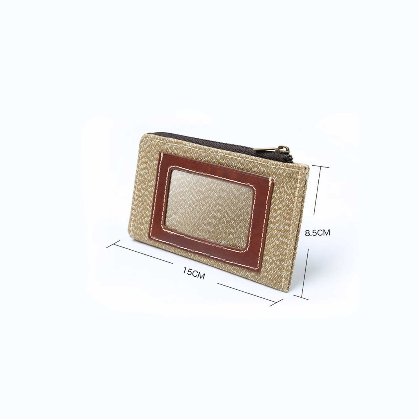 Canvas Zipper Closer Wallet