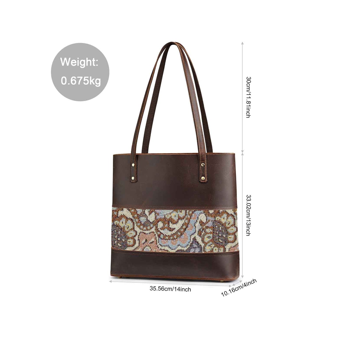 Genuine Leather Work Tote
