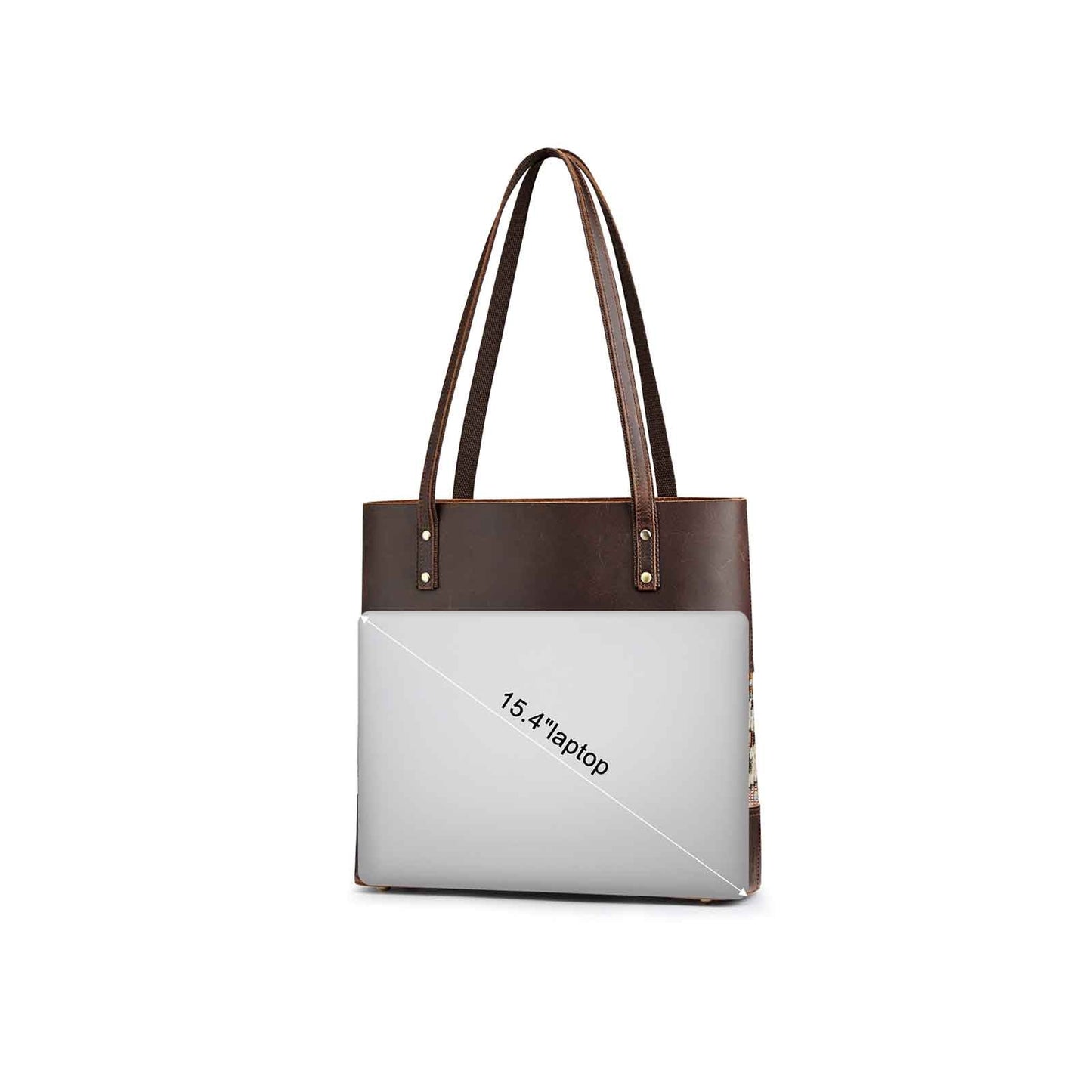 Genuine Leather Work Tote