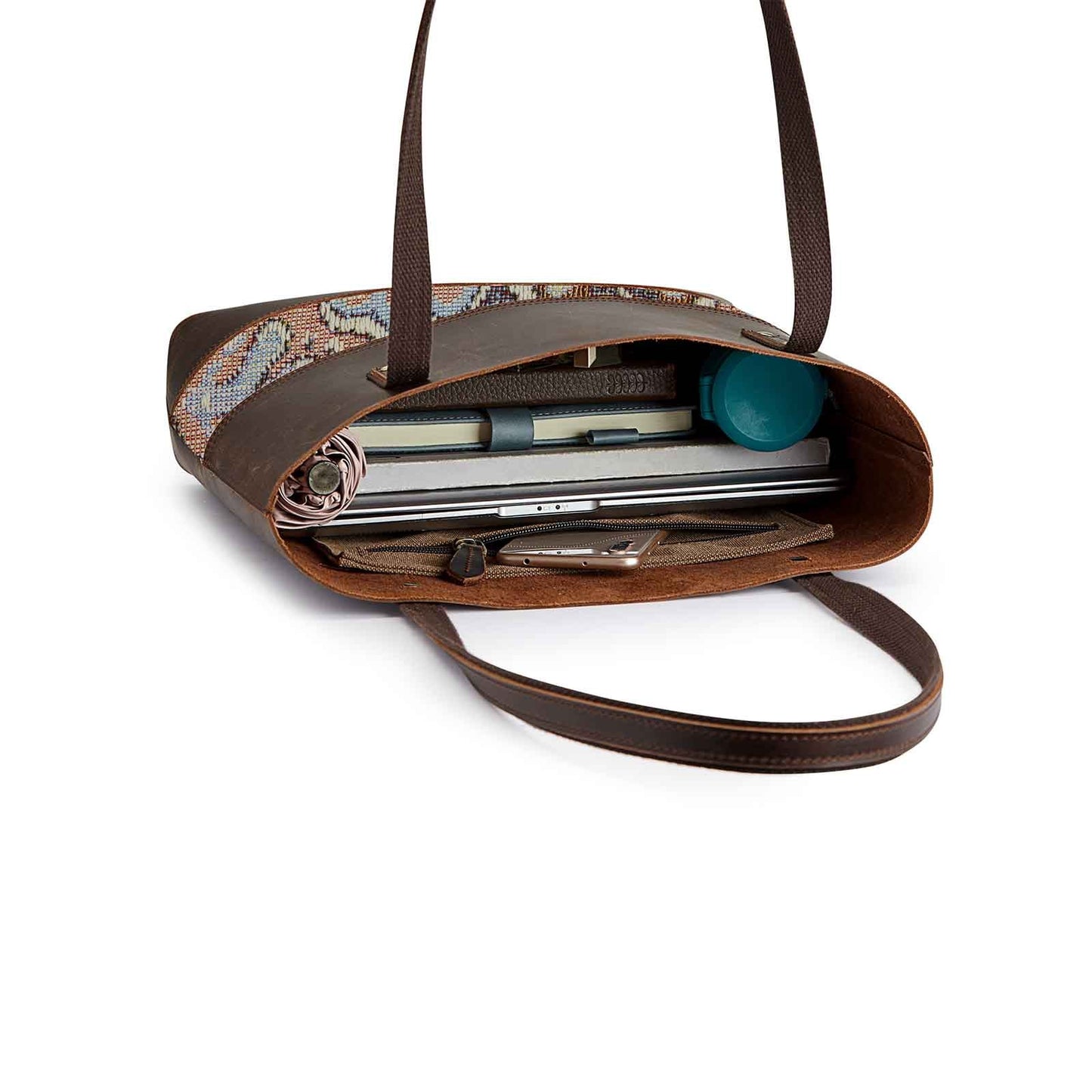Genuine Leather Work Tote