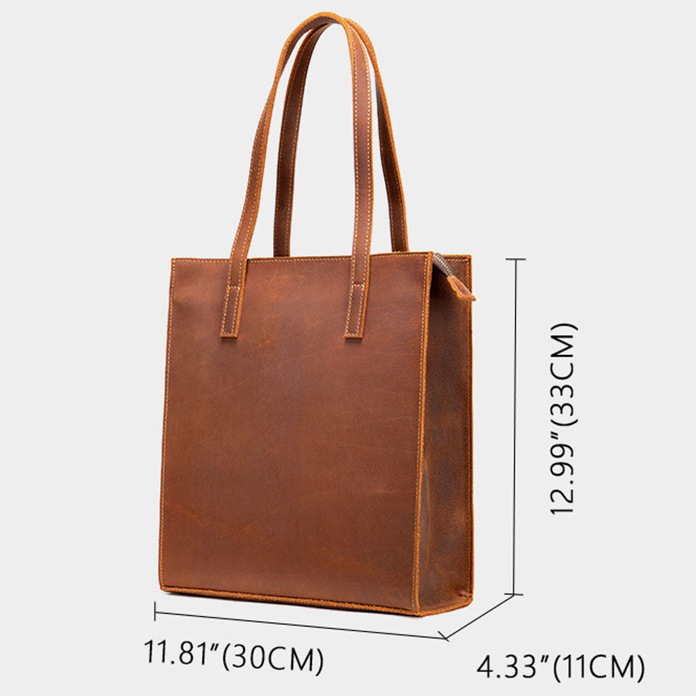 Genuine Leather Work Tote Bag