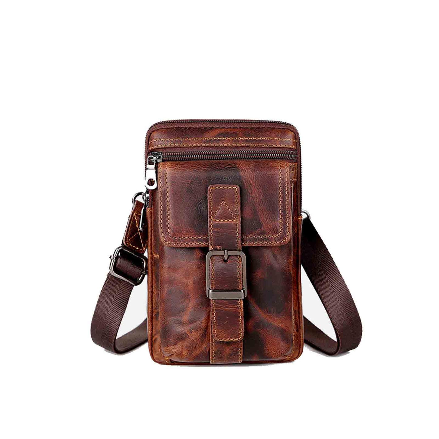 Genuine Leather Cellphone Belt Bag