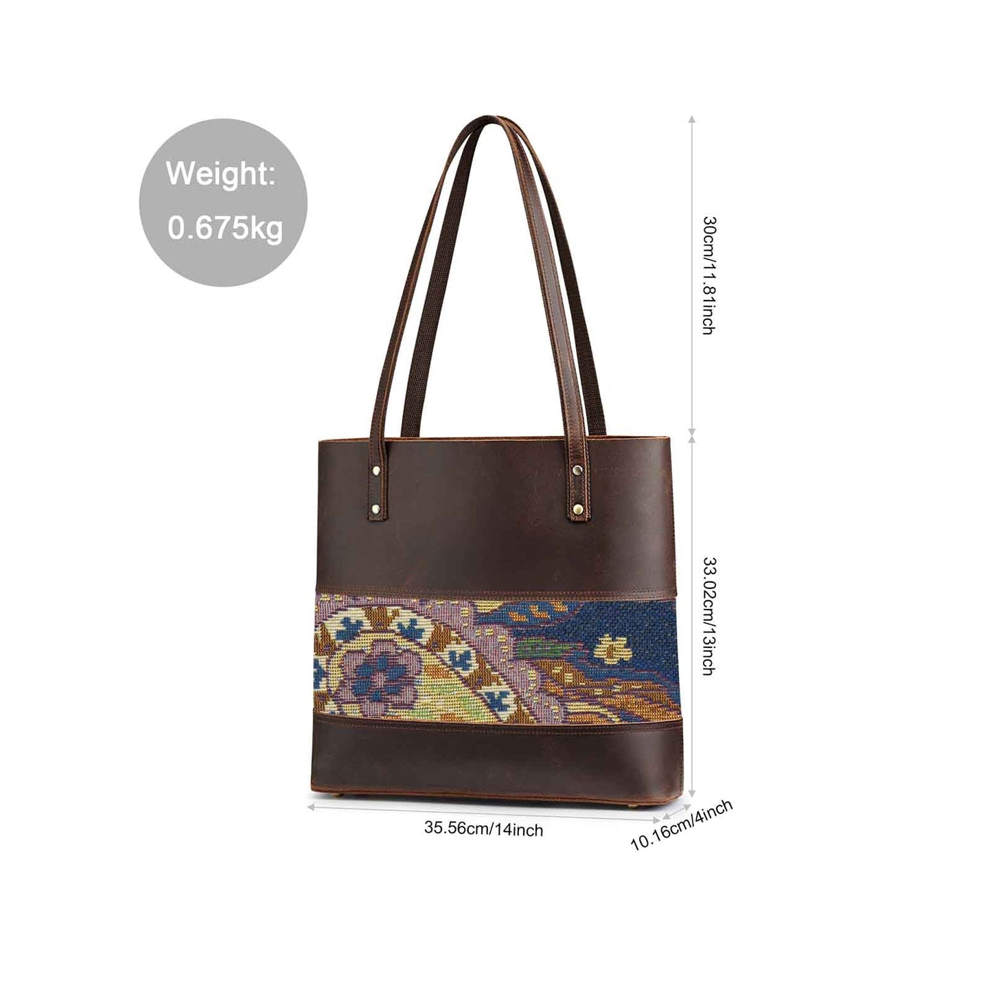 Genuine Leather Work Tote