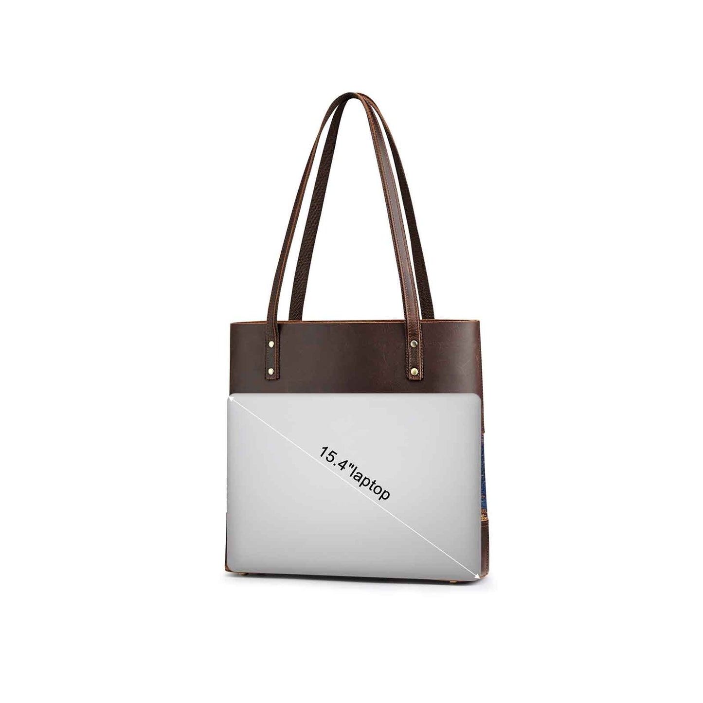 Genuine Leather Work Tote