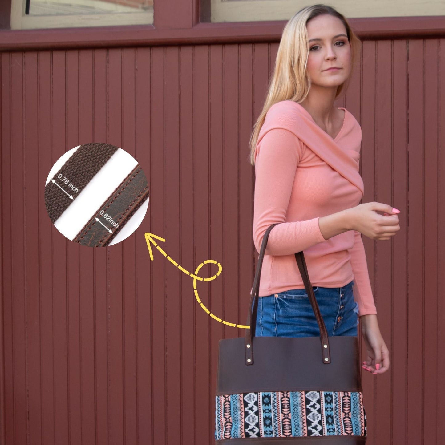 Genuine Leather Work Tote