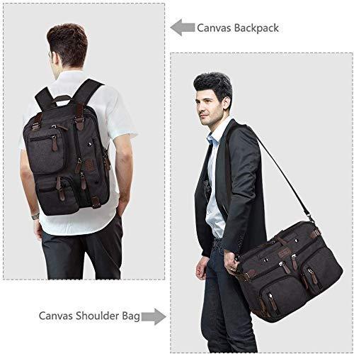 3-Way Convertible Canvas Messenger Bag