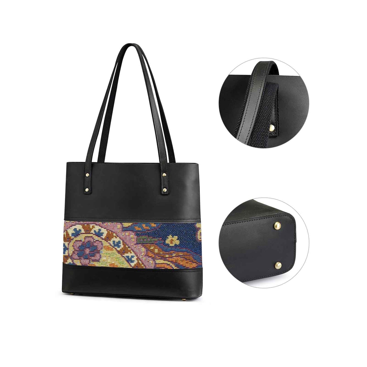 Genuine Leather Work Tote