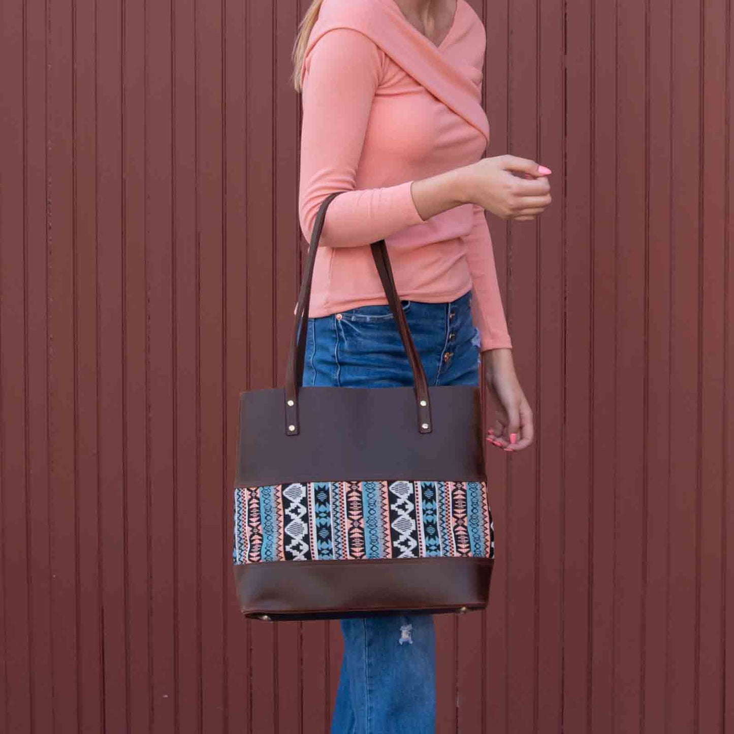 Genuine Leather Work Tote