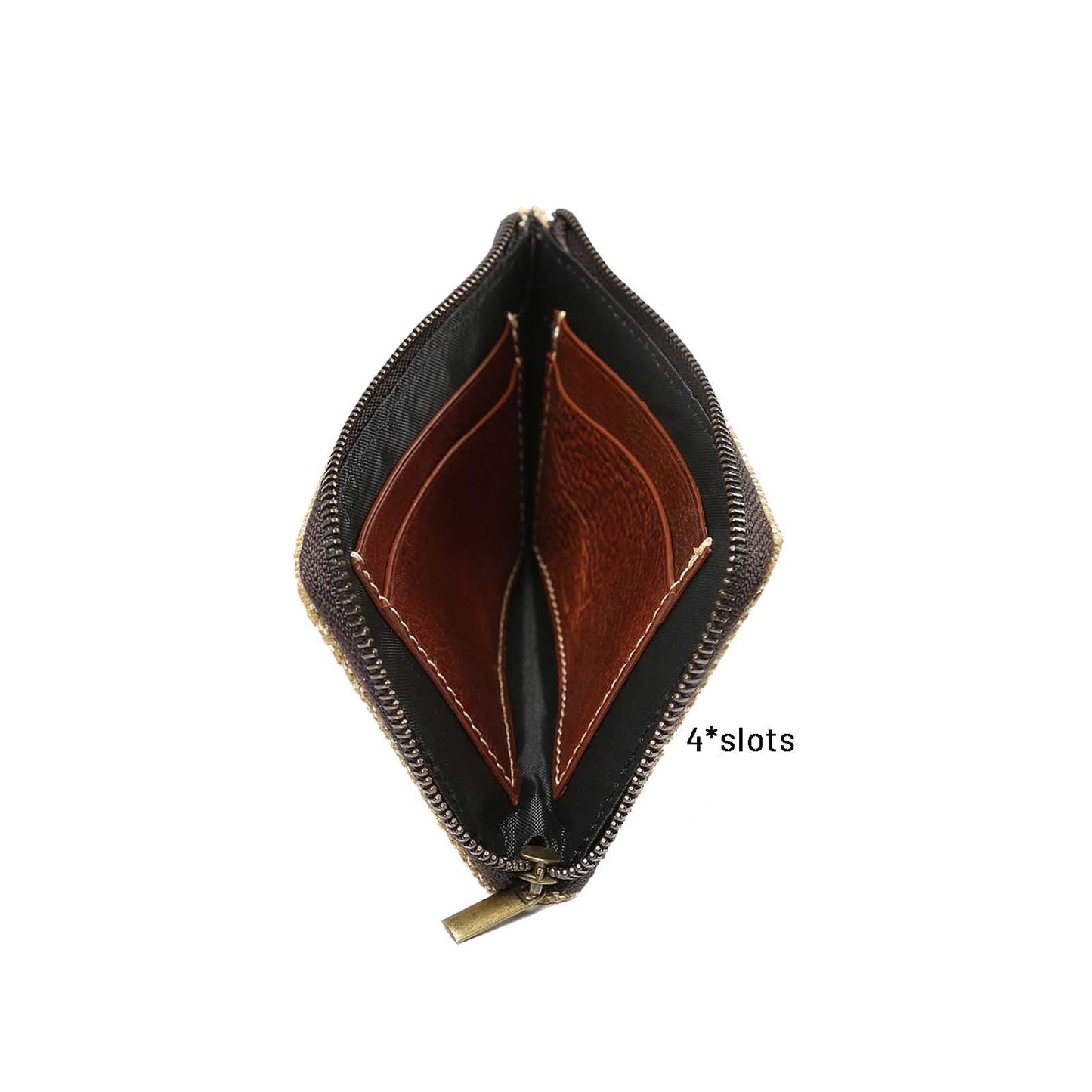 Canvas Zipper Closer Wallet