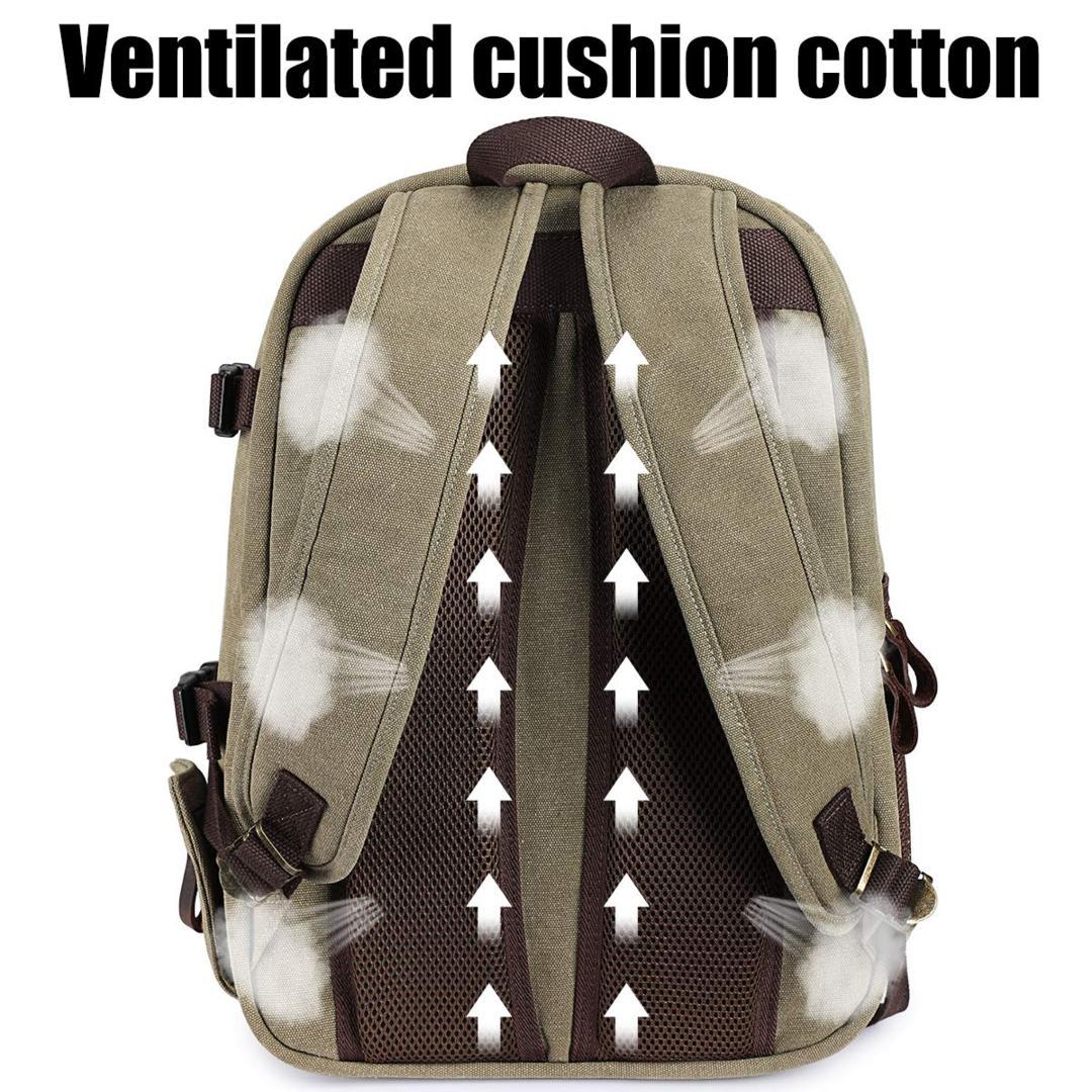 Canvas Camera Laptop Backpack