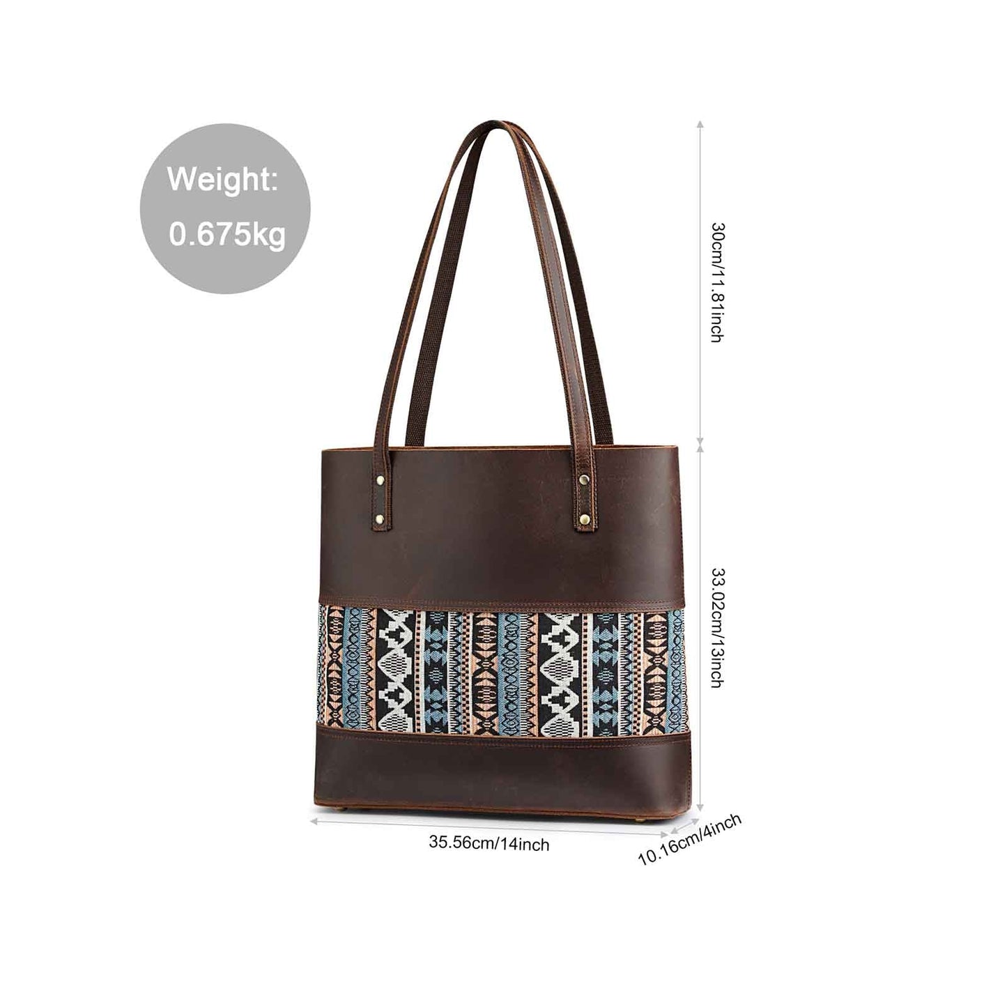 Genuine Leather Work Tote