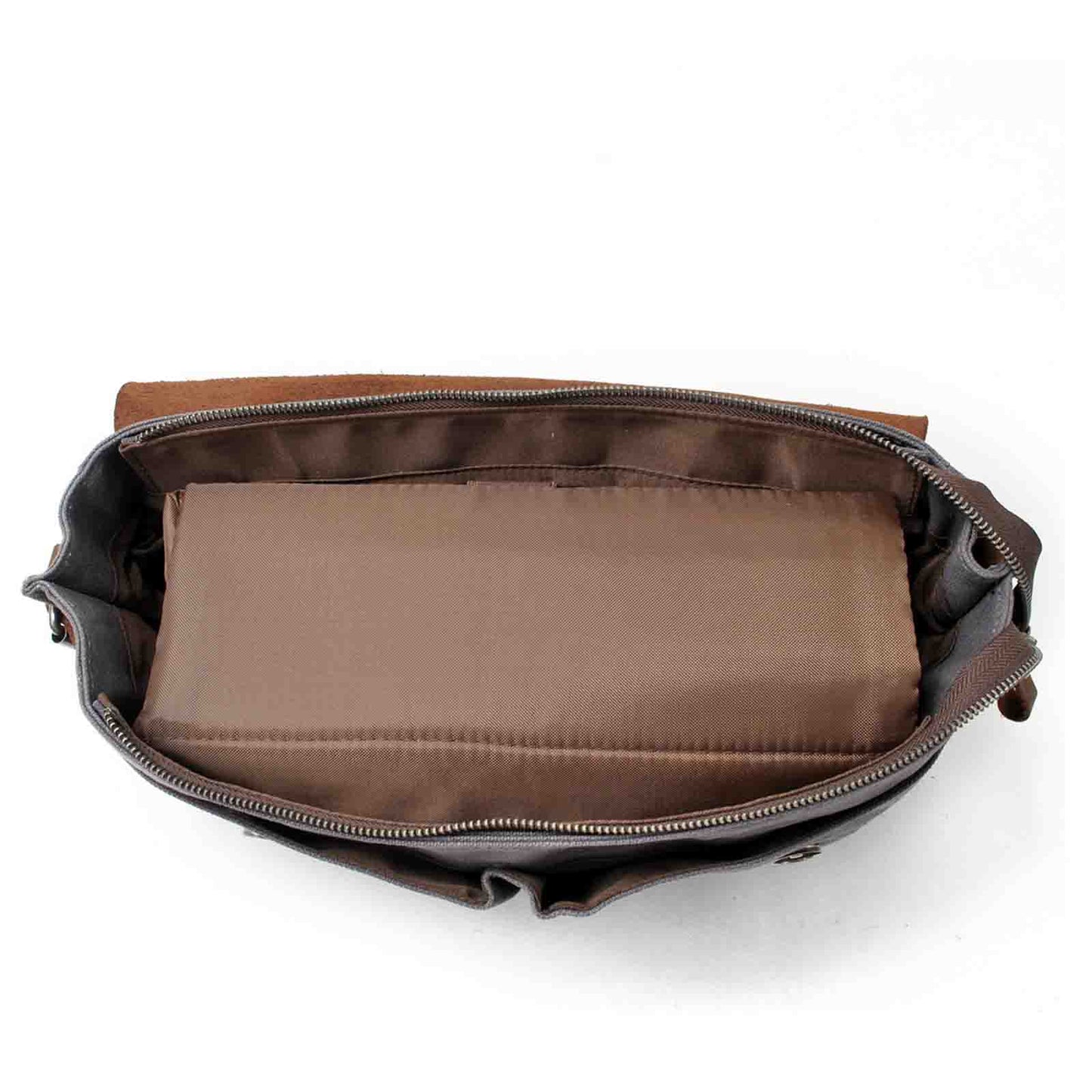 Canvas Camera Bag With Vintage Leather Cover