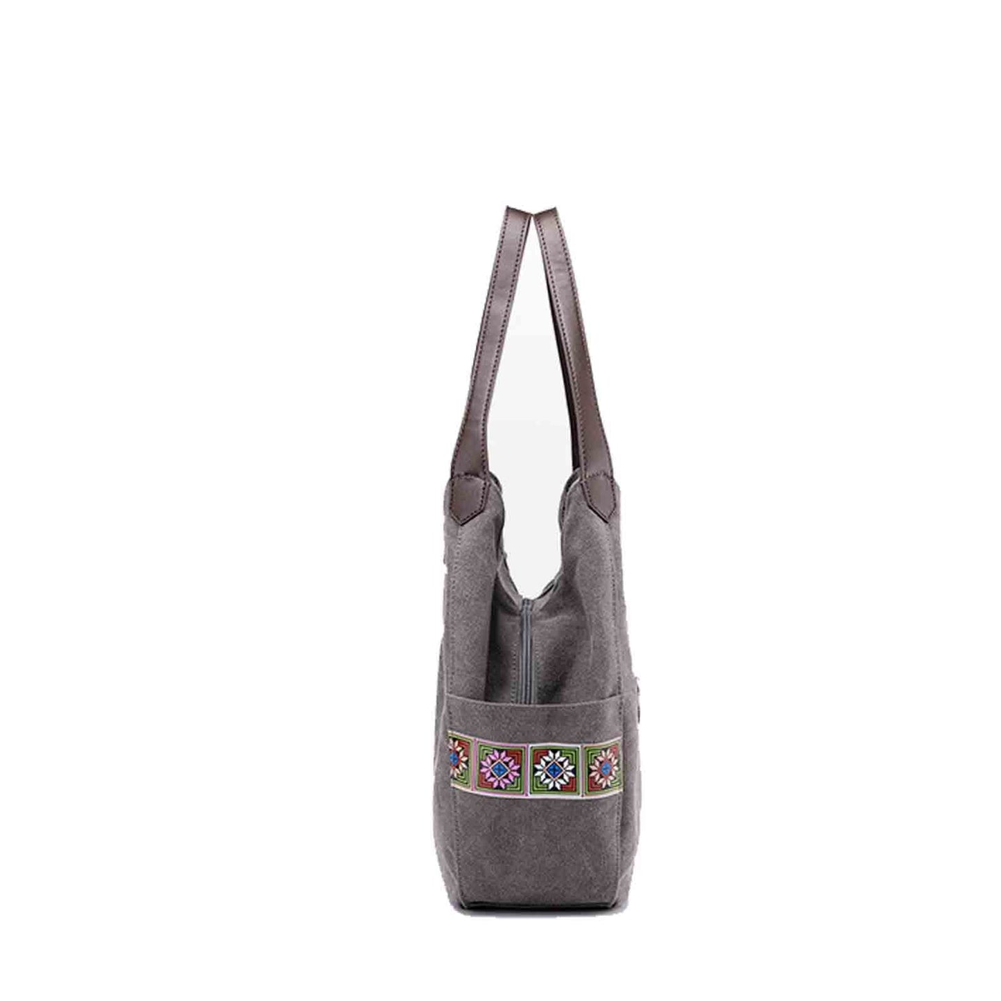 Elle Large Canvas Shoulder Bag