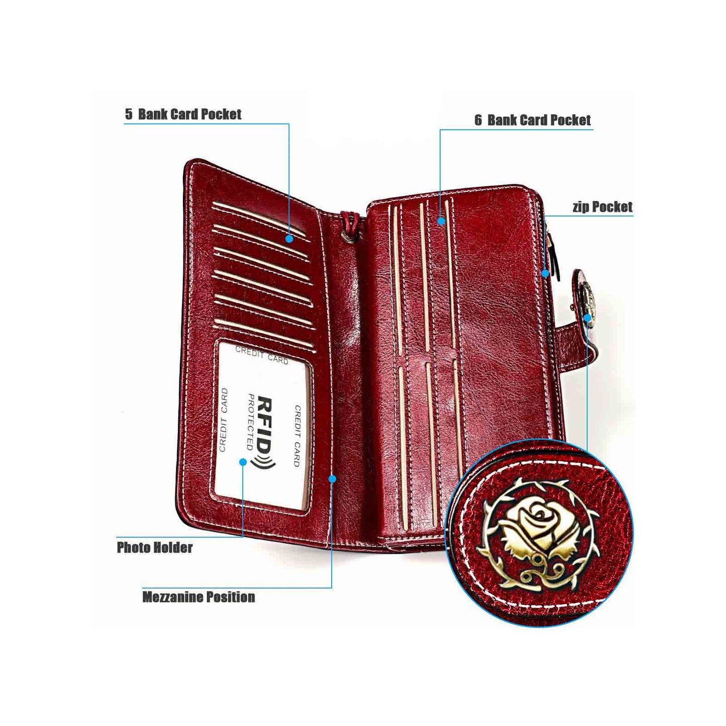 Genuine Leather Women Wallet