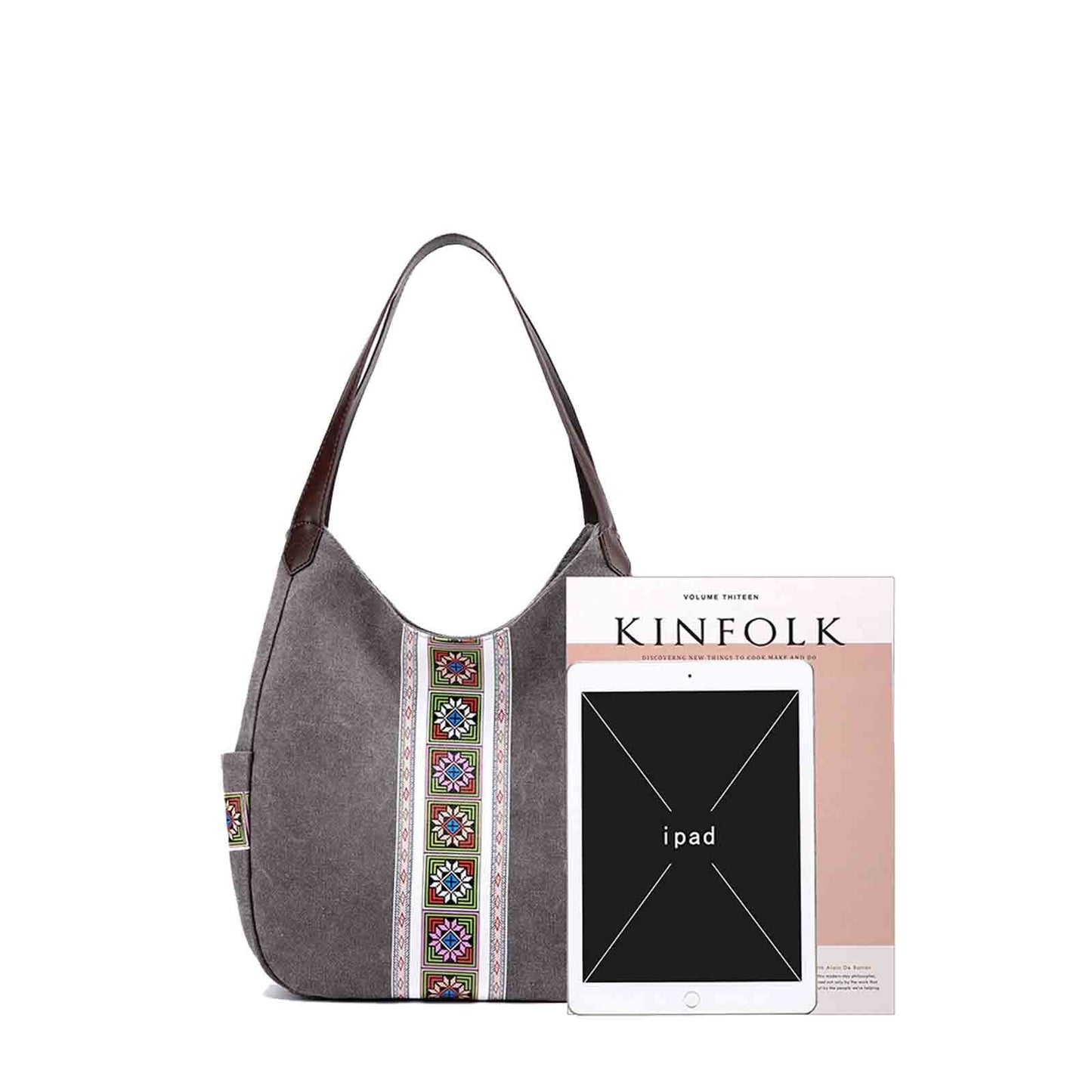 Elle Large Canvas Shoulder Bag