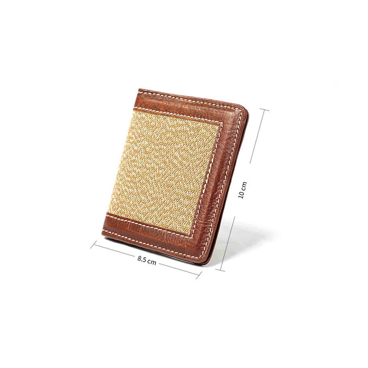 Canvas Leather Fold Wallet