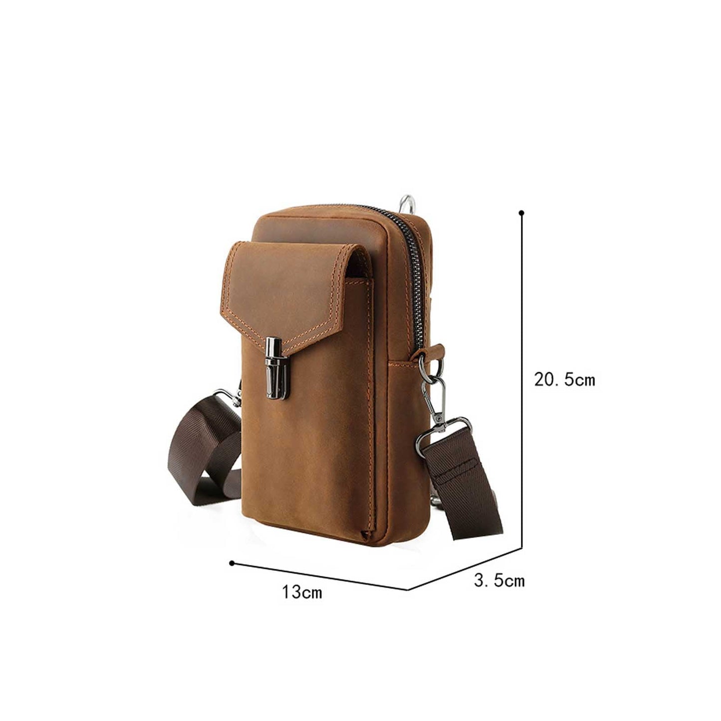 Genuine Leather Cellphone Belt Bag