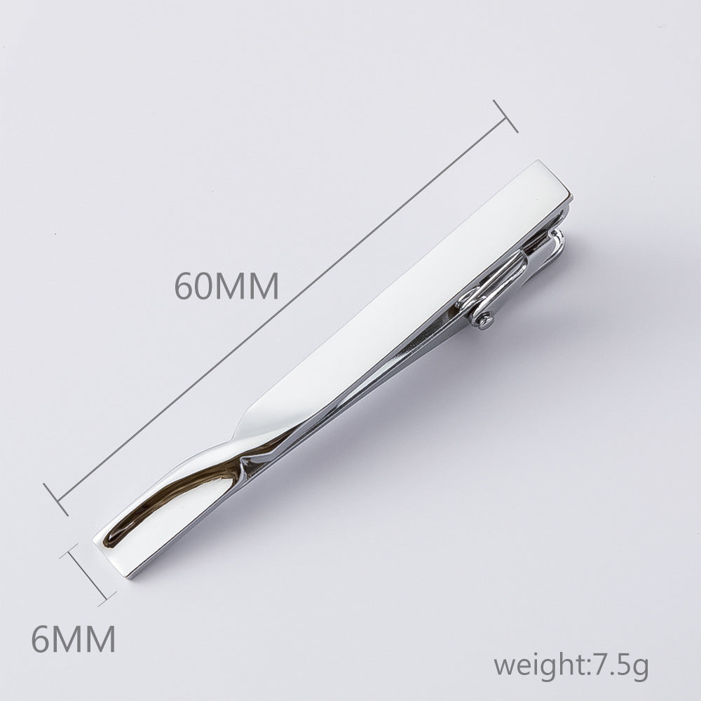 easyso Spot exquisite electroplated gold and silver twisted tie clip Foreign trade hot-selling men's tie clip wholesale