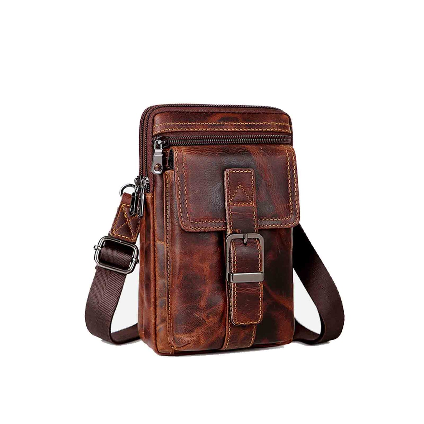 Genuine Leather Cellphone Belt Bag