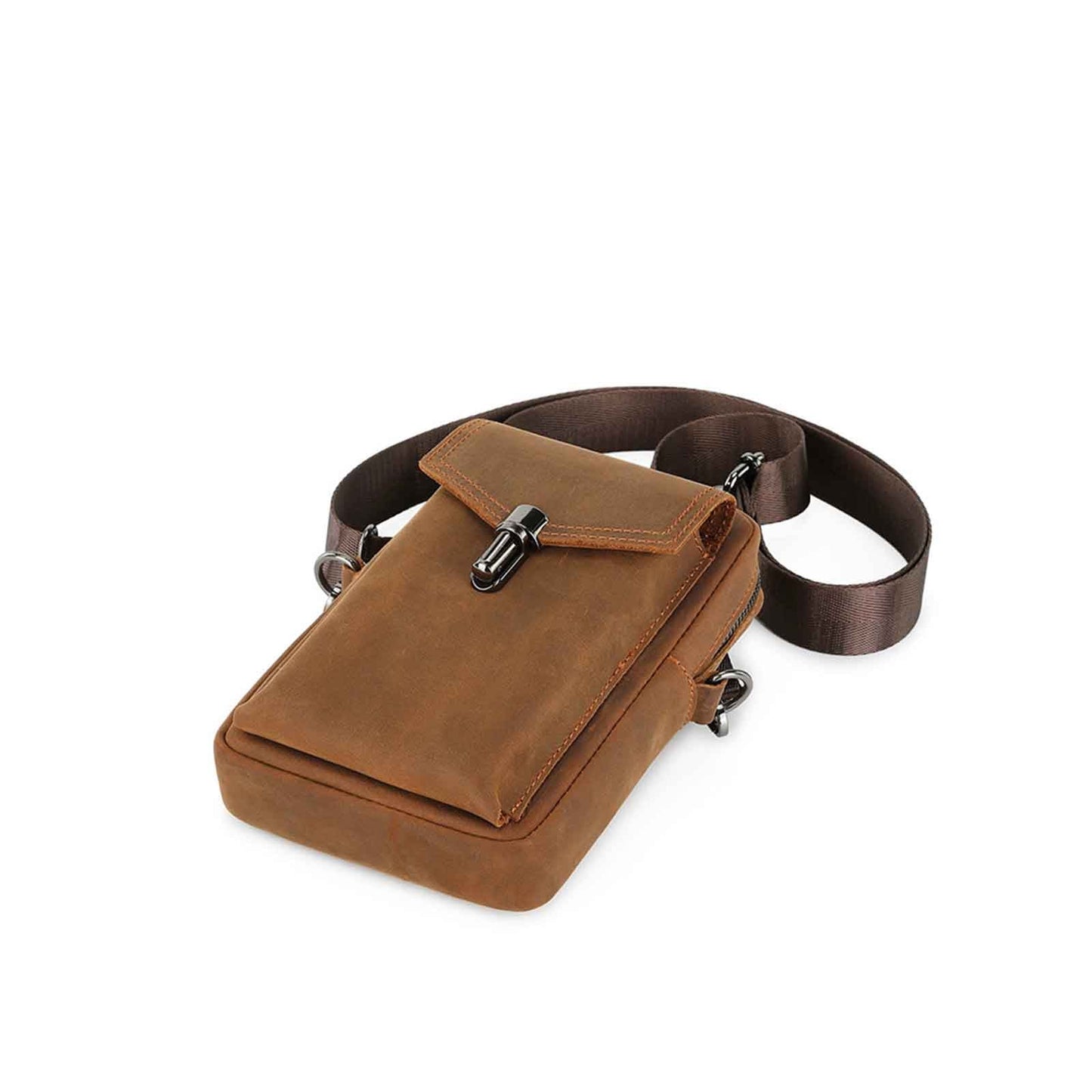 Genuine Leather Cellphone Belt Bag