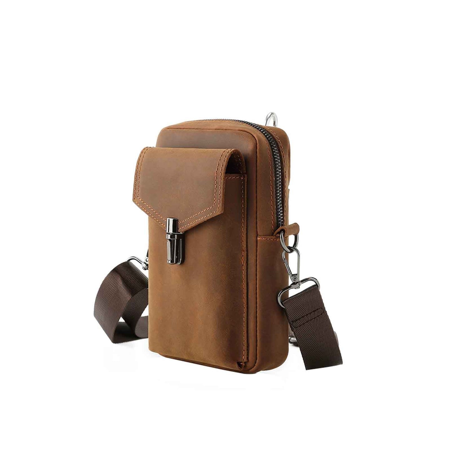Genuine Leather Cellphone Belt Bag