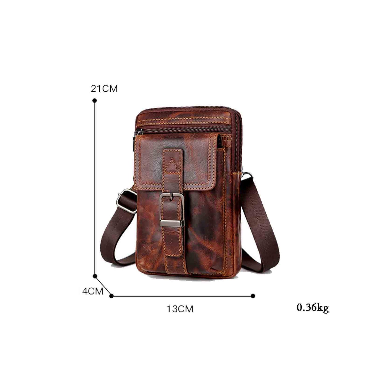 Genuine Leather Cellphone Belt Bag