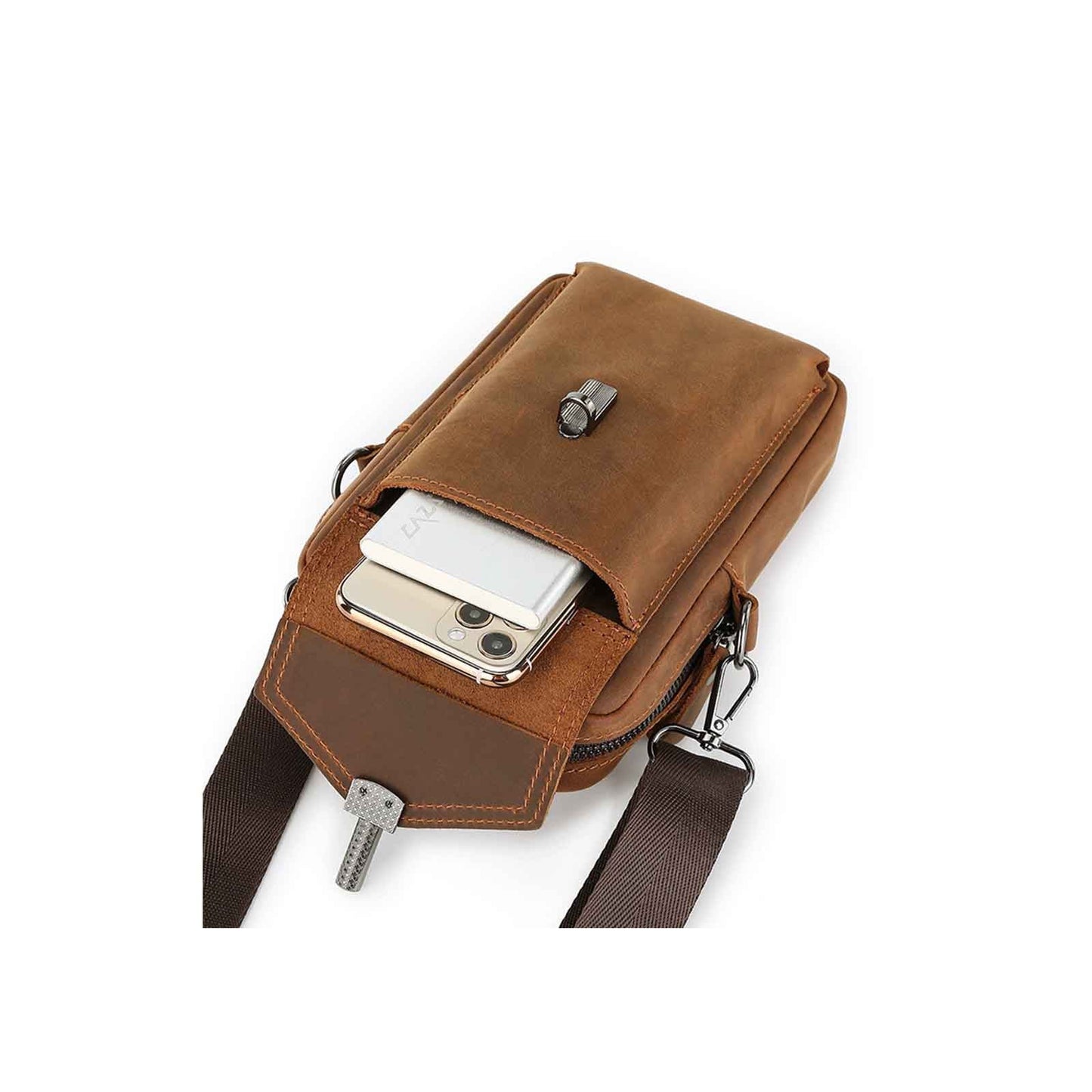 Genuine Leather Cellphone Belt Bag
