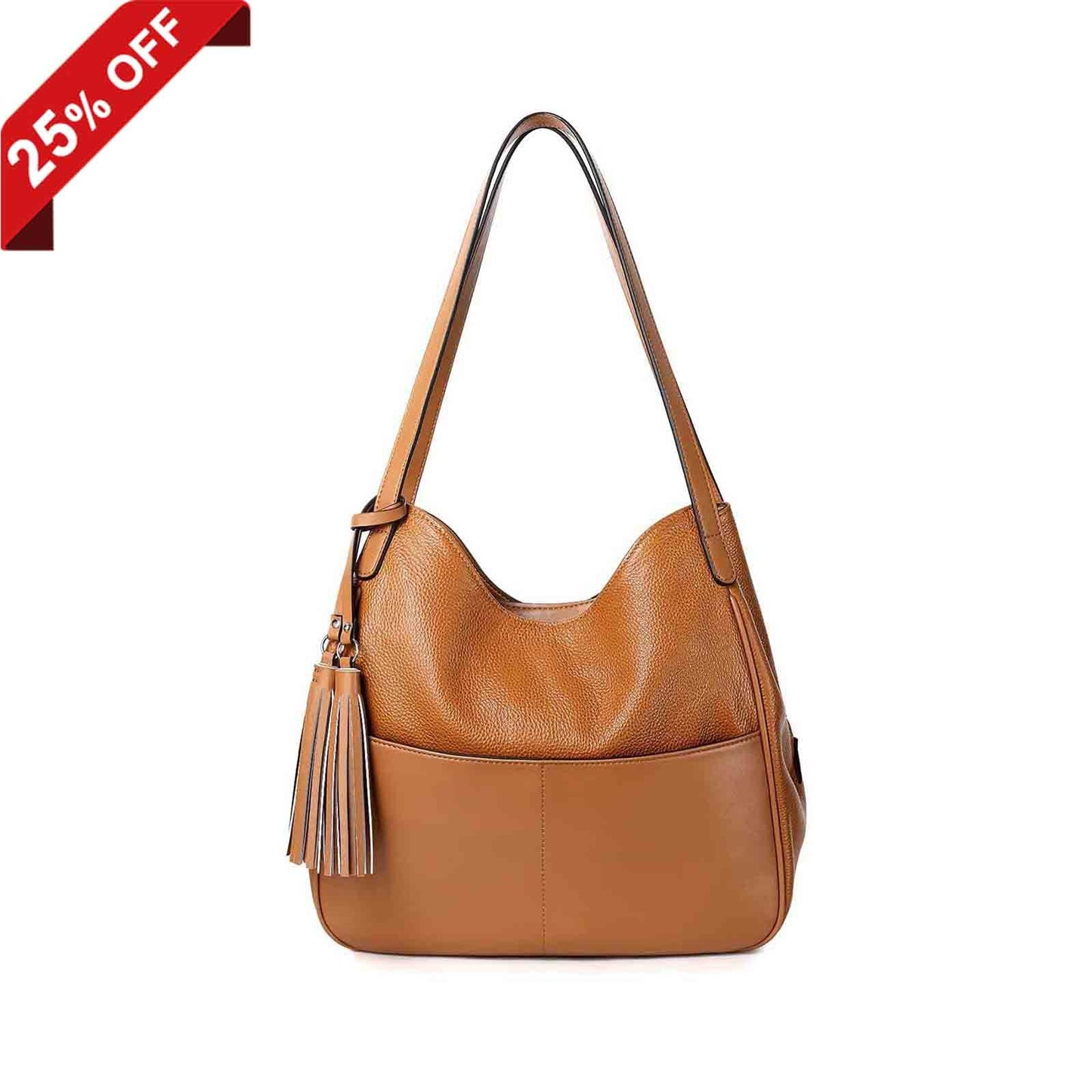 Hobo Tote Bag with Tassel