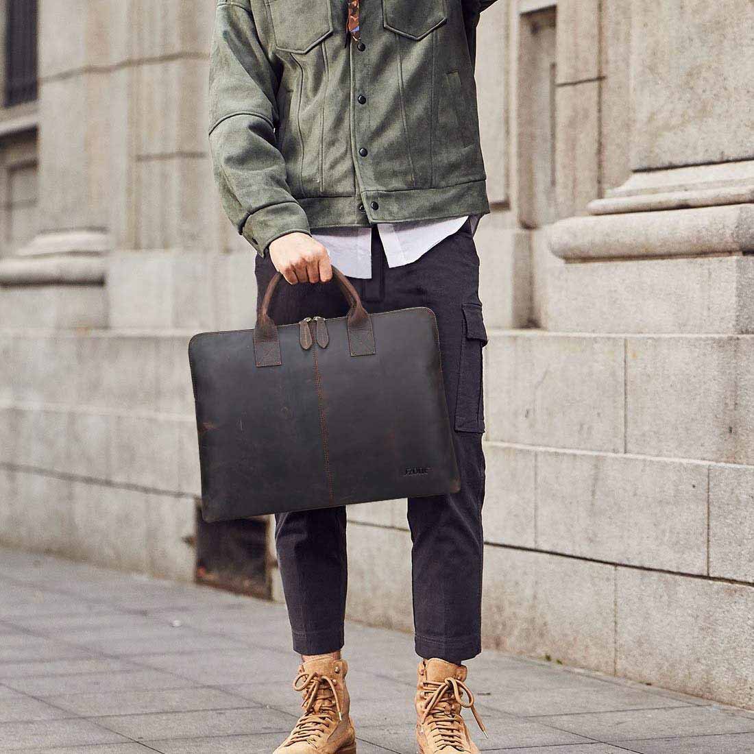 Genuine Leather Laptop Briefcase