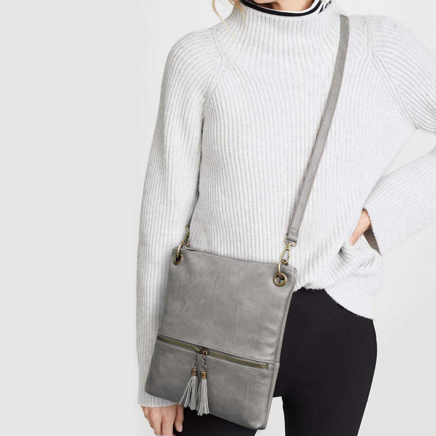 Canvas PU Leather Crossbody Bag