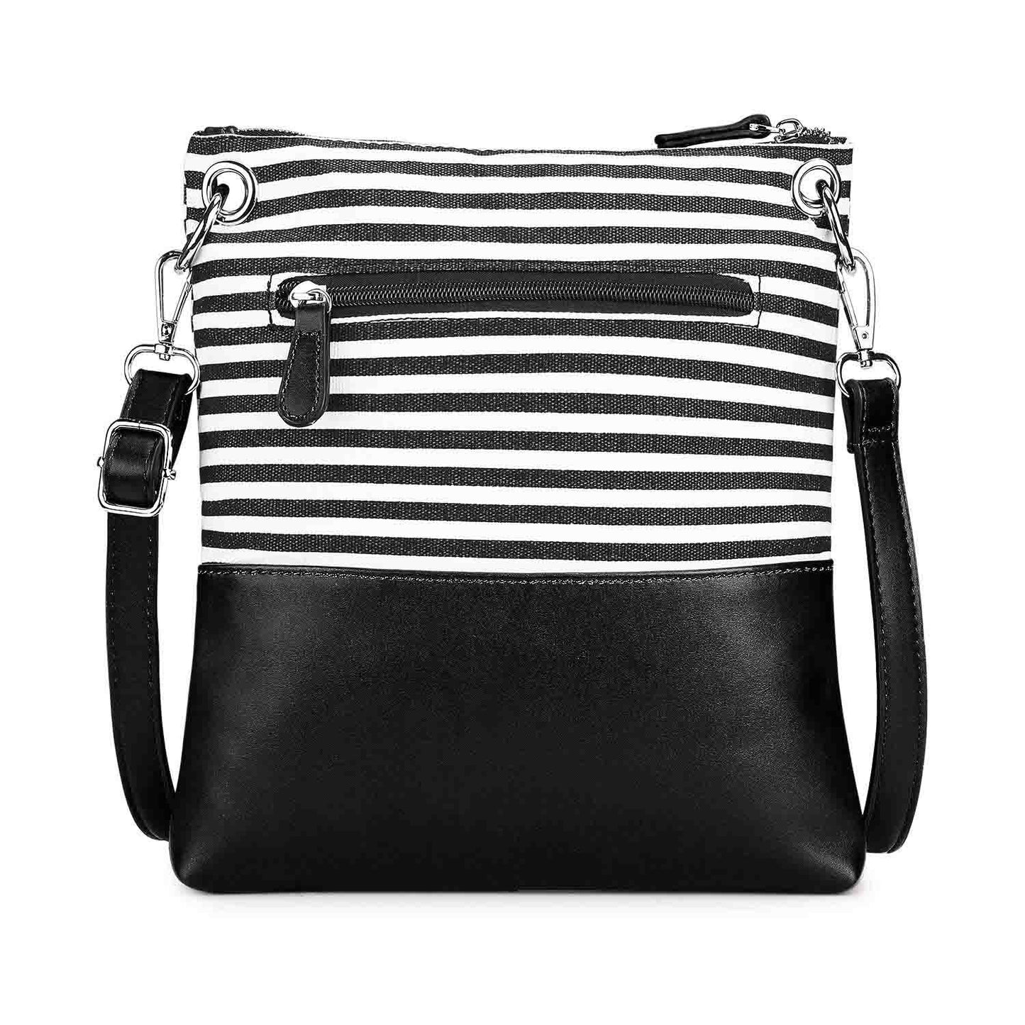 Canvas PU Leather Crossbody Bag