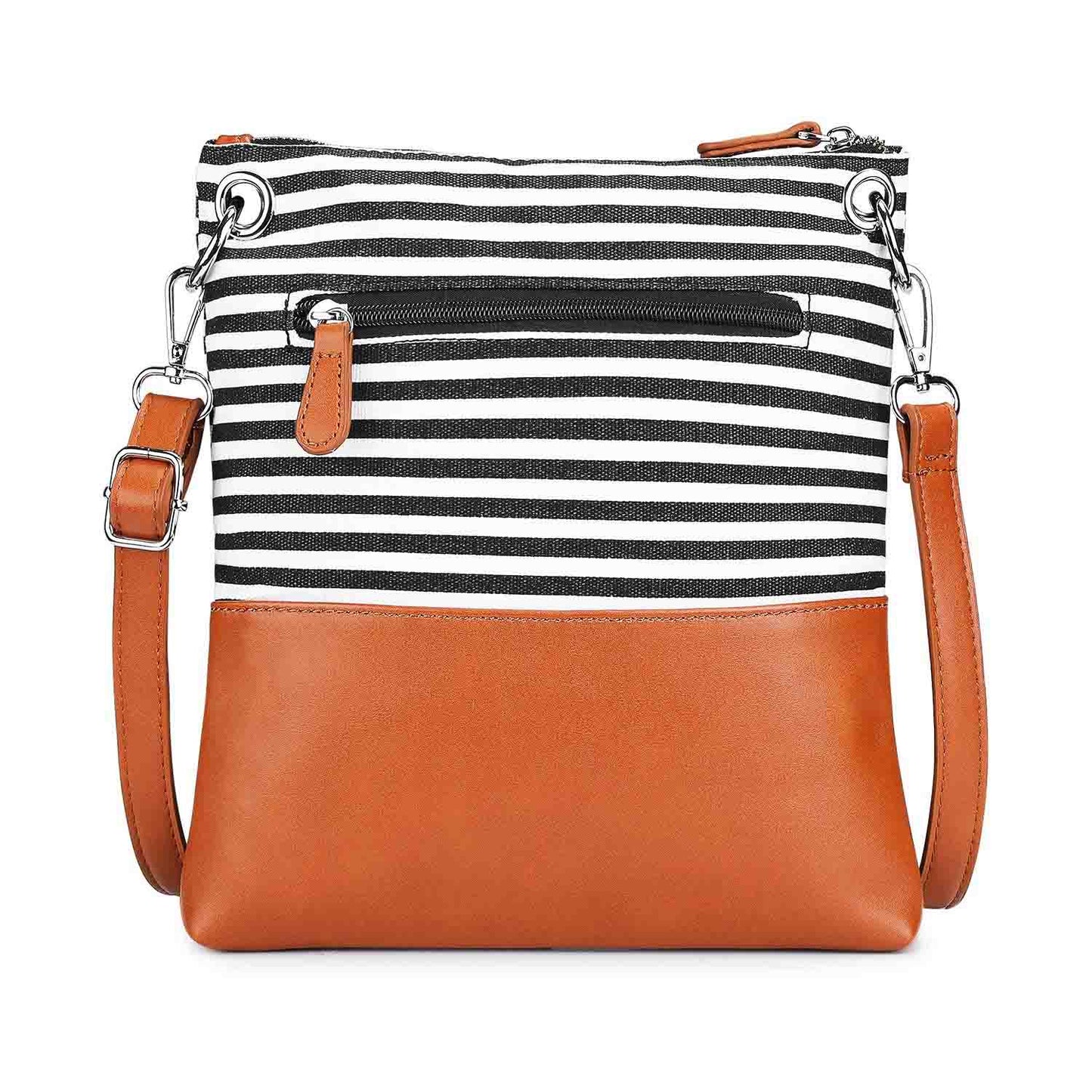 Canvas PU Leather Crossbody Bag