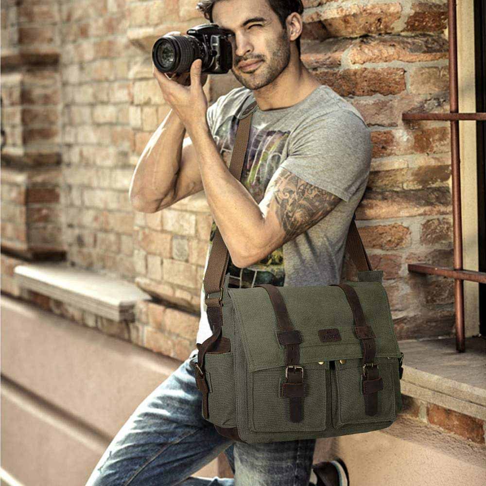Canvas Camera Messenger Bag