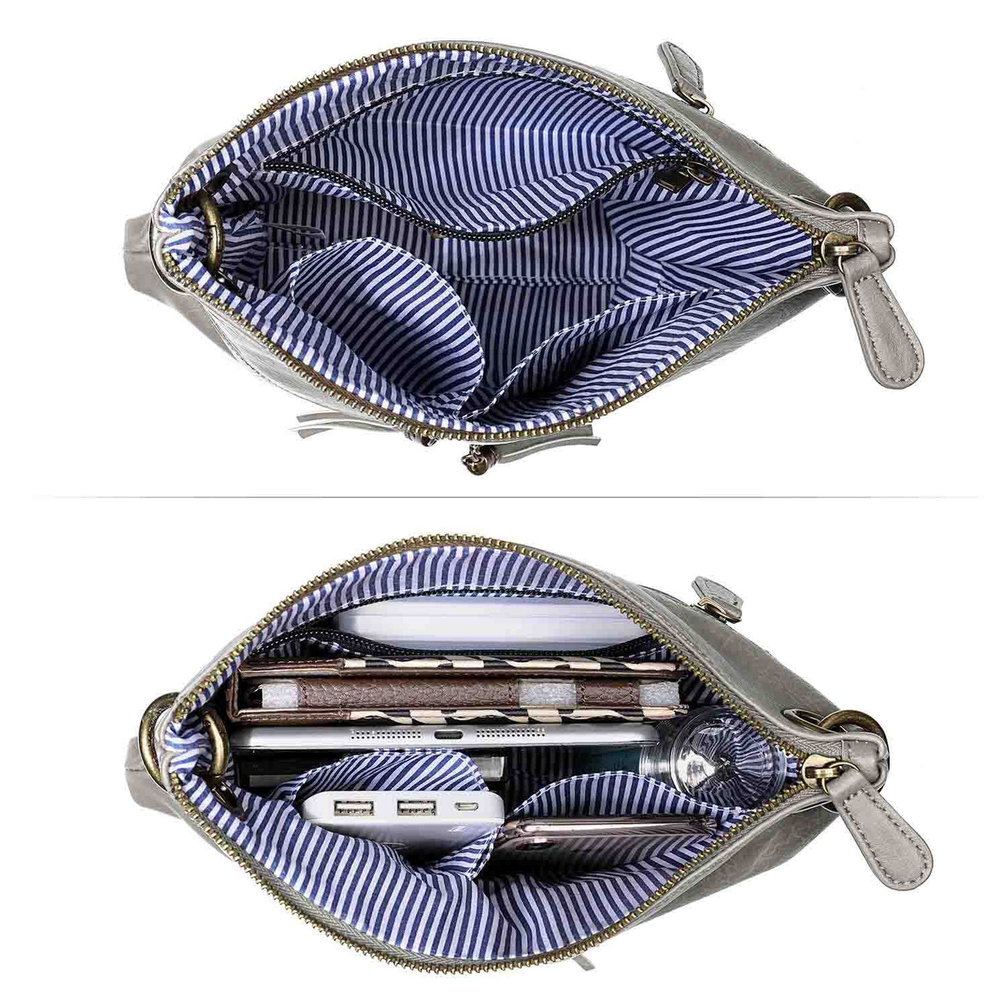 Canvas PU Leather Crossbody Bag